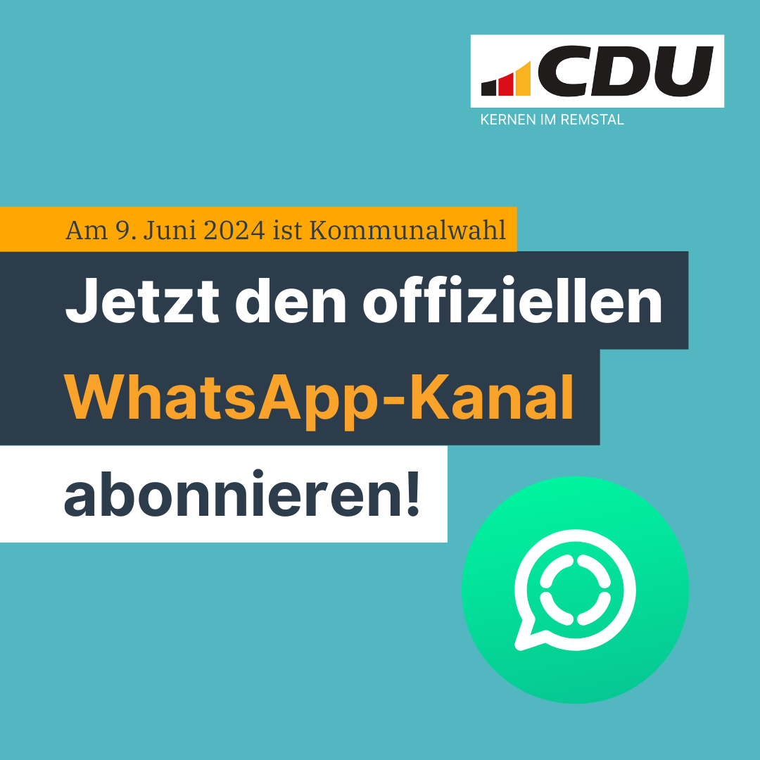 Whatsapp CDU Kernen i.R.